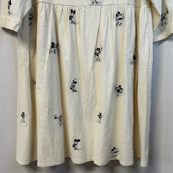 Disney Parks Noir Collection Mickey Minnie Embroidered Vintage Style Dress 1X - Picture 6 of 8